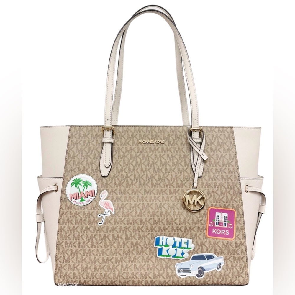 Michael Kors Gilly Large Jet Set Drawstring Top Zip Tote NWT $598 MSRP NWT - Picture 6 of 9